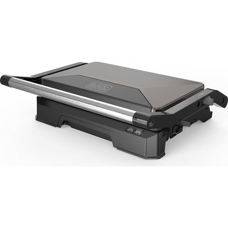 Black+decker Grill Elettrico 1000W Apertura 180° Piastre 23x145cm antiaderenti