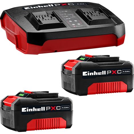 Einhell – Akku Starter Kit 2x 4,0 Ah – Twincharger 18V – Li-Ion Technologie – Einsatzbereit in 75 Minuten – Kompatibel mit Power X-Change Geräten (1/5)