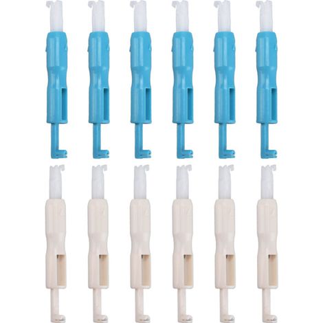 Enhebrador de agujas multifuncional de 12 piezas para máquina de coser: cambio de hilo rápido, seguro y duradero.