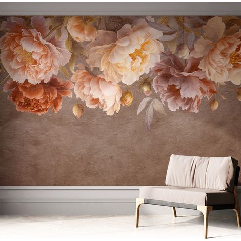 Carta da parati adesiva - lavabile - decorazione murale - per cucina - pellicola decorativa Eleganza floreale 312x219 cm (1/5)