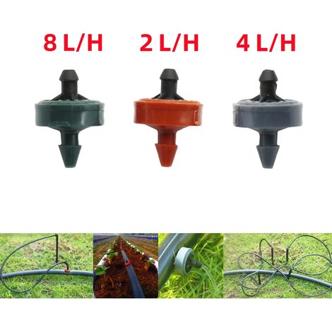 (Gris 4L) Goutteurs à compensation de pression, interface tuyau 4/7 mm, 20 pièces, pour jardin, pelouse, verger, agriculture, irrigation goutte à goutte (1/4)