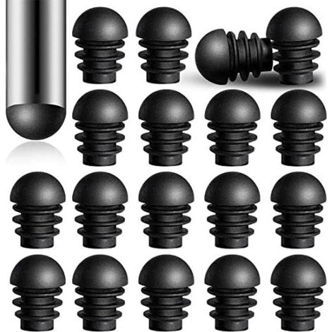 24 pezzi di tappi terminali rotondi con inserti in tubo di plastica da 16 mm di diametro esterno, tappi terminali per gambe di sedie, protezioni terminali in plastica (1/4)