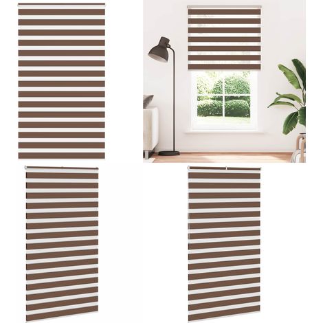 vidaXL Zebrarollo Braun 135x200 cm Stoffbreite 130,9 cm Polyester (1/5)