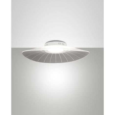 Vela Plafoniera LED Integrato 24W 4000lm 3000K Warm White Struttura Metallo e Metacrilato Bianco Dimmerabile a Taglio di Fase IP20 59x43x12cm