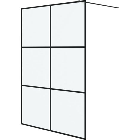 Paroi de douche,Écran de douche,Paroi fixe Noir 140x195 cm Verre ESG dépoli CFW32972 (1/5)