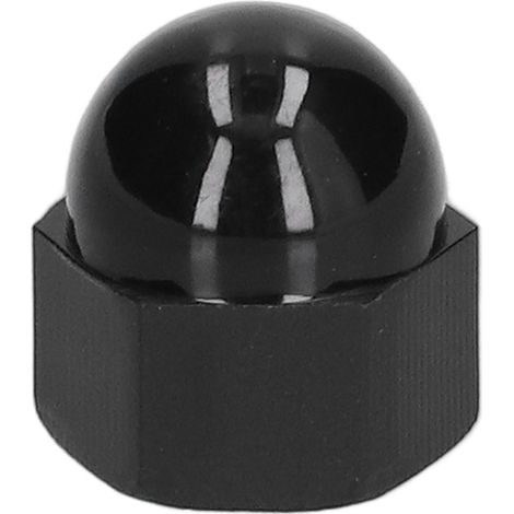 10pcs caches écrous hexagonaux blindés plastique noir M12 accessoires fixation quincaillerie industriel (1/5)