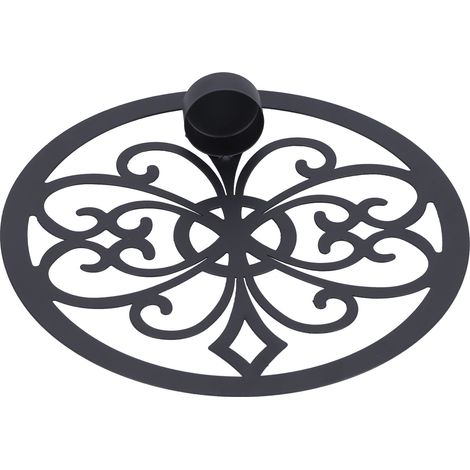 Porte-bougies mural noir style baroque rétro européen anti-gouttes pour décoration intérieure