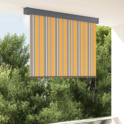 145968 vidaXL Outdoor Roller Blind 140x250 cm Yellow and Blue (1/5)