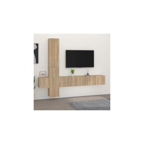 Ensemble de meubles TV 5 pcs Chêne sonoma Bois d'ingénierie (1/5)