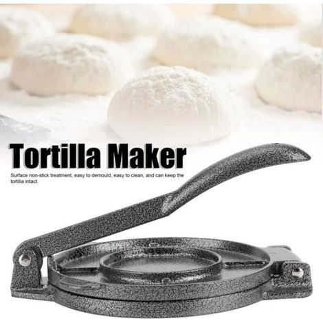 Machine à tortilla, presse à tortilla de maïs robuste en fonte multifonctionnelle durable, facile à nettoyer antiadhésive pour