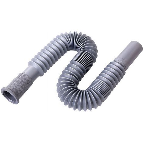 Tube D'Évacuation Rétractable - Siphon En Forme De S - Pour Évier Cuisine Salle De Bains Lavabo - Diamètre Supérieur 32 Mm Longueur Rétractée 31 Cm Étirée 80 Cm - 1 Pièce (1/5)