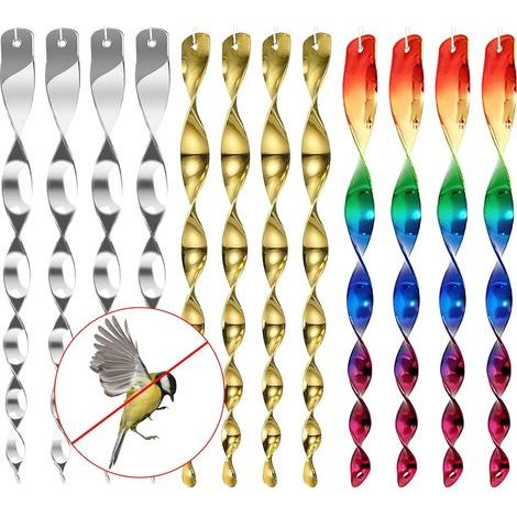 Vogelabwehrset, 12-teilig, reflektierende Spirale, 360°-Vogelabwehr (1/5)