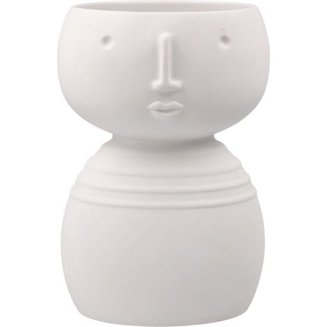 Vase en Porcelaine Blanc 10,5 x 9 x 16 cm (1/5)