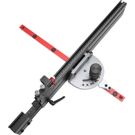 Table saw mitre guide – Micro-adjustment, stop, extension – 3/8×3/4″ T-slot (1/5)