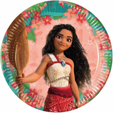 Platos de papel de Moana de 23 cm, 8 unidades