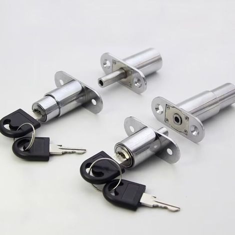 4 pièces Serrure e Placard à Tiroirs Alliage de Zinc, Serrure de Meuble à Porte Coulissante pour vitrines, classeurs, tiroirs, penderies, bureaux, meubles, etc—— (1/5)