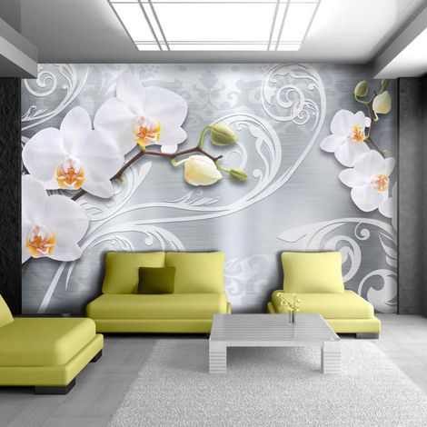 Papier peint finesse blanche - 350 x 245 cm (1/4)