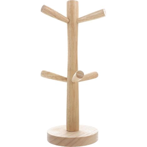 de rangement OUNONA en bois massif avec porte gobelets en (1/5)