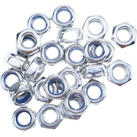 Écrous autobloquants M8 en acier inoxydable A2 V2A, lot de 25, écrous hexagonaux DIN 985, antirouille, écrous de blocage Niro pour vis (1/5)