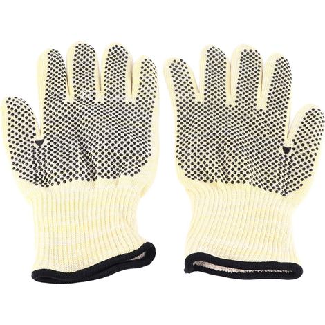 Gants De Grill - Résistants À 800 °C - Pour Four Cheminée Poêle À Bois Et Barbecue - Longueur 28 Cm - Lot De 2