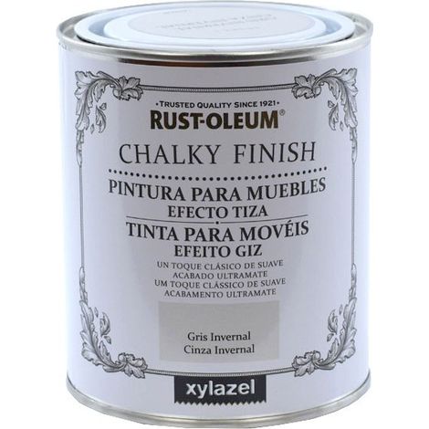 Vernice effetto gesso Chalk Paint Rust-Oleum Xylazel  125 ml - 815 Inverno Grigio (1/2)