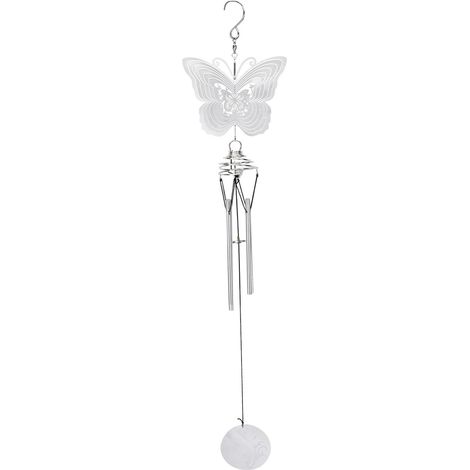 Carillons Éoliens Mémoriels en Métal Résistant - Décoration Intérieure/Extérieure Style Élégant avec Pendentif Papillons (1/5)
