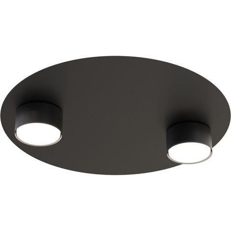 Lampada a Soffitto Bolx, Metallo, Nero, 40x7x20 cm