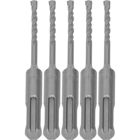5Pièces Foret Béton Carbure 110mm Spirale Double Goujure Perçage Impact Brique Pierre Diamètre 4mm/0.16in (1/5)