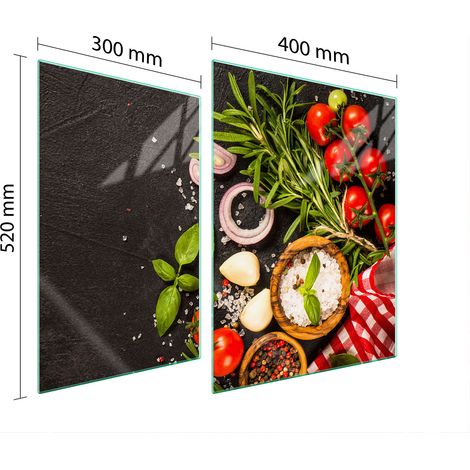 GLAS-SCHUTZPLATTE FÜR HERD 70x52 LEBENSMITTEL (1/5)