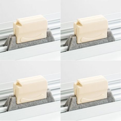 4pcs Brosse Fente Multifonction Brosse de Nettoyage de Fente de Fenêtre pour Porte Glissières de Fenêtre Salle de Bain Rainure de Fenêtre(beige) (1/5)