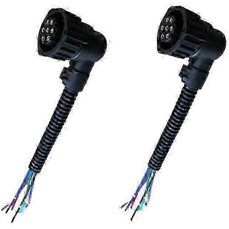 Lot de 2 connecteurs de feu arrière à 7 broches compatibles avec Scania, Volvo, Mercedes, Actros et IVECO Edition 0927
