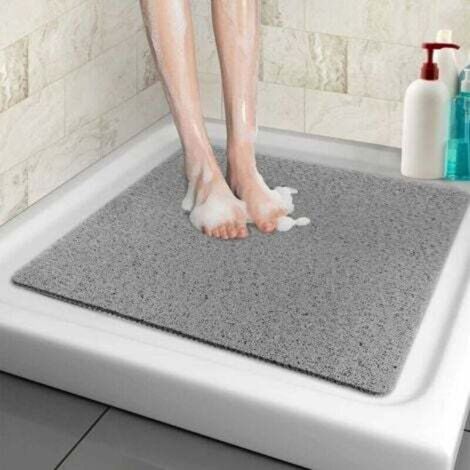 Tappetino antiscivolo per doccia, 60x60 cm, morbido e confortevole tappetino di sicurezza per il bagno con fori di drenaggio, tappetino massaggiante in PVC per doccia, ideale per zone umide, ad asciug