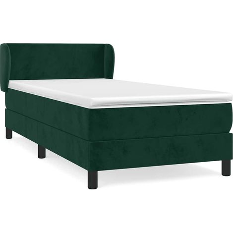 Maison Exclusive - Cama box spring con colchón terciopelo verde o (1/5)