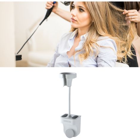 Wandmontierter Haartrocknerhalter von Lazy Hair, kein Bohren erforderlich, für Badezimmer, kompatibel mit berührungslosen Duschköpfen, weiß (1/5)