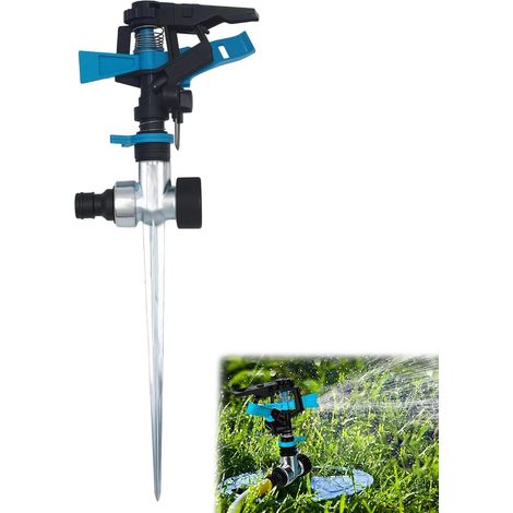 Arroseur à pulsation, arroseur à impulsions de qualité supérieure, arroseur de jardin à 360 °, portée de 15 m (1/5)