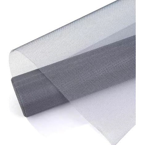 Moustiquaire Porte Fenetre 150 x 200, Moustiquaire Fibre de Verre Grise, 17 Mailles Moustiquaire Rouleau Souple Invisible Transparent pour éviter les Moustiques et les Insectes (1/5)