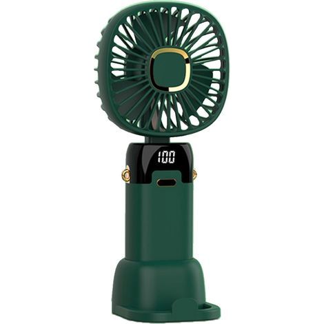 silencieux portable ventilateur,5e vitesse,Affichage LED,Recharge USB,ventilateur de cou,de couMaison et Camping(Bleu foncé) (1/5)