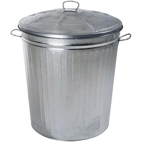 Secchio raccoglicenere 18 lt in lamiera zincata con coperchio cenere camini stufe termocamini (1/6)