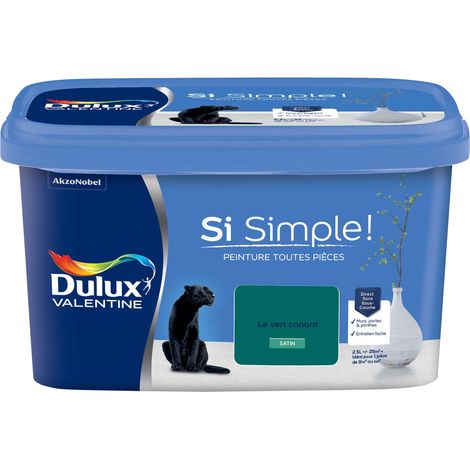 Peinture toutes pièces Si Simple Aspect Satin - Le Vert canard 2,5 L - Dulux Valentine