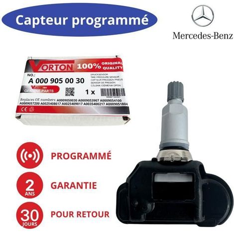 Sensore TPMS programmabile 433 MHz per Mercedes / Smart / Infiniti – sostituisce A0009050030