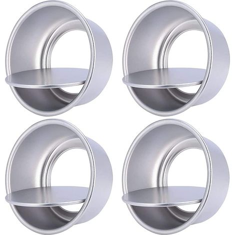 4 Pièces Moule à Gâteau Rond, Moule à Gâteau en Aluminium, Moule à Gâteau en Alliage D'aluminium, Moule à Gâteau Profond, Ustensiles De Cuisson À Gâteau Rond, pour Mariage, Anniversaire, Noël,Parent,-
