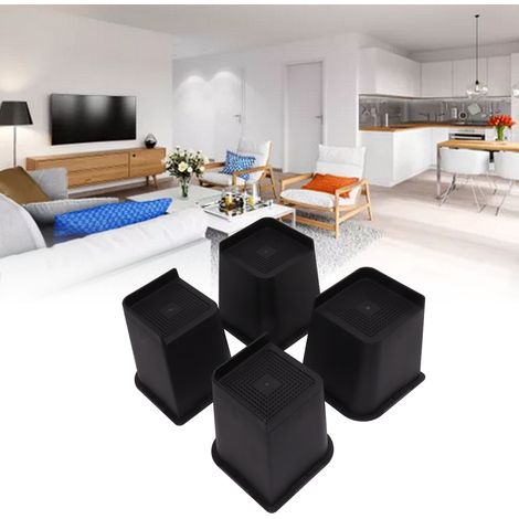 Patas para muebles: bloques elevadores de ABS de 15 cm (4 piezas) para sillas, sofás y camas. (1/5)