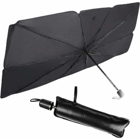 Parapluie Pare-Soleil Pliable Pour Pare-Brise De Voiture, Parapluie Pare Soleil Pare Brise Avant De Voiture, Couverture De Pare-Soleil De Fenêtre Avant De Voiture Avec 7 Couches De Nano Isolation, 140 (1/5)