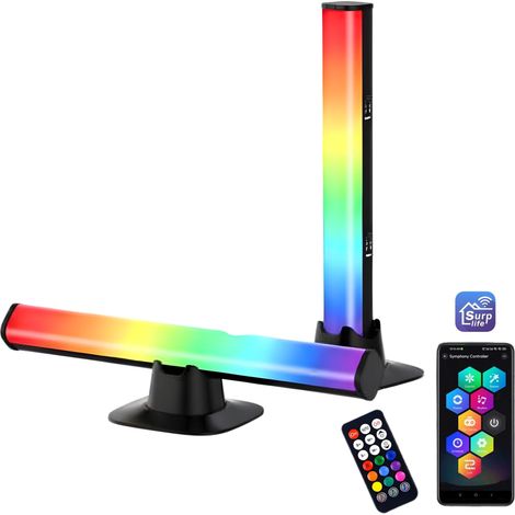 Barre Led RGBIC Lampade Luminose Nere Usb Lightbar App Tv Pc Gaming 51002