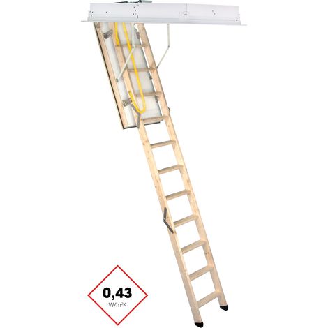 Minka Dachbodentreppe Euro Trend Profi mit Stahlzarge und Schnellmontagesystem Deckenöffnung 130x70cm Raumhöhe 280cm