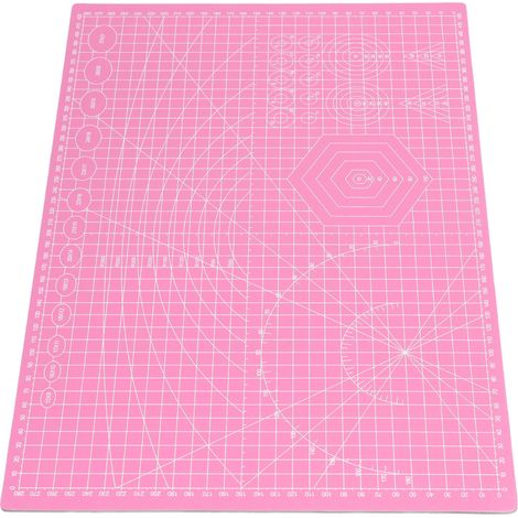 Tapis de découpe auto-cicatrisant 45x30cm rose, 3 couches double face avec échelle, planche de bricolage pour scrapbooking, patchwork et couture (1/5)