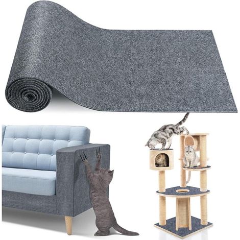 Protection Canape Chat Anti Griffe, 200 x 40 CM Auto-adhésif Trimmable Tapis Griffoir Chat, DIY Anti Griffe Chat Canapé, Remplacement pour Griffoir pour Chat, Arbre à Chat et Maison pour Chats (1/5)