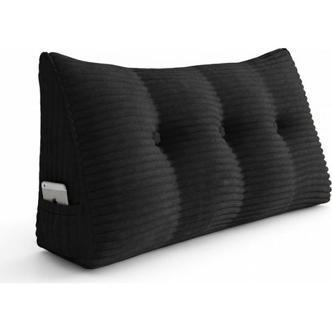 Lesekissen – Schwarzer Cordimitat, 60 cm (1/5)