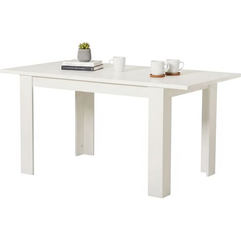 Mesa Fija Uscio, 6 Asientos, Forma Rectangular, Material de Tablero en Madera Noble, 120x80x74.5h cm Blanco