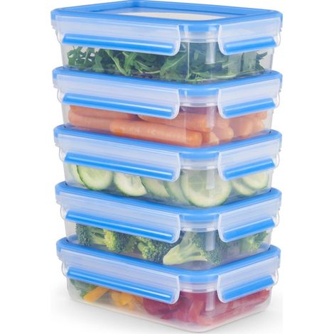 Tefal MasterSeal conjunto de 5 cajas translúcidas 0,8L (1/3)